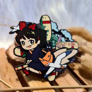 Kiki's Adventure Spinner Enamel Pin