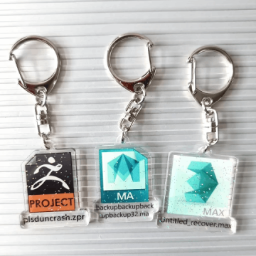 Funny File Naming Conventions Keychains - 3D Art